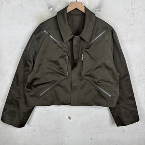 Rick Owens Satin Dark Dust Cargo Jacket