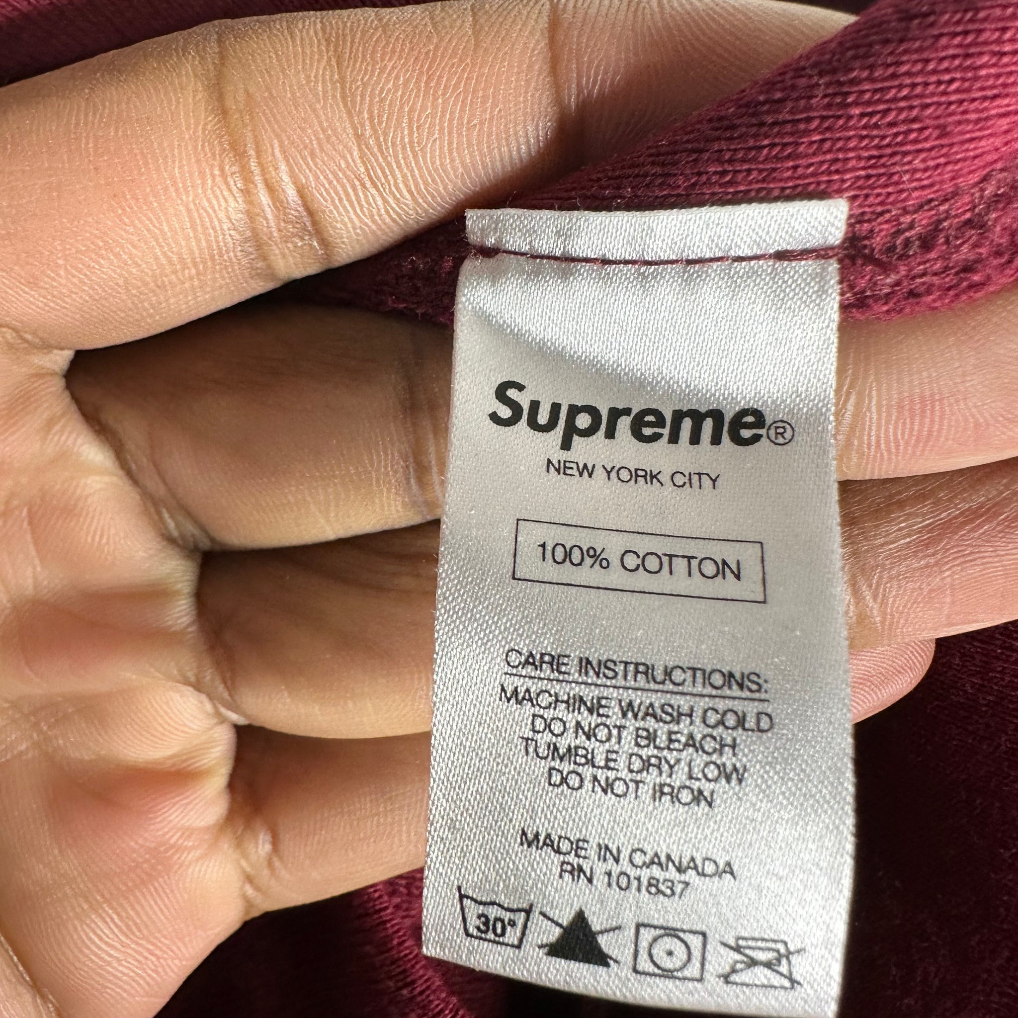 Supreme Maroon KIDS Hoodie