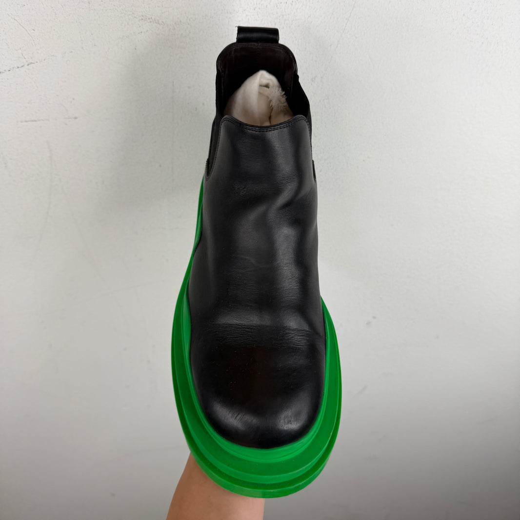 Bottega Veneta Green/Black Tire Boots