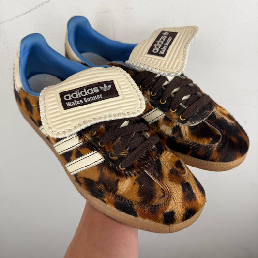 Adidas Wales Bonner Leopard Ponyhair Samba Sneakers