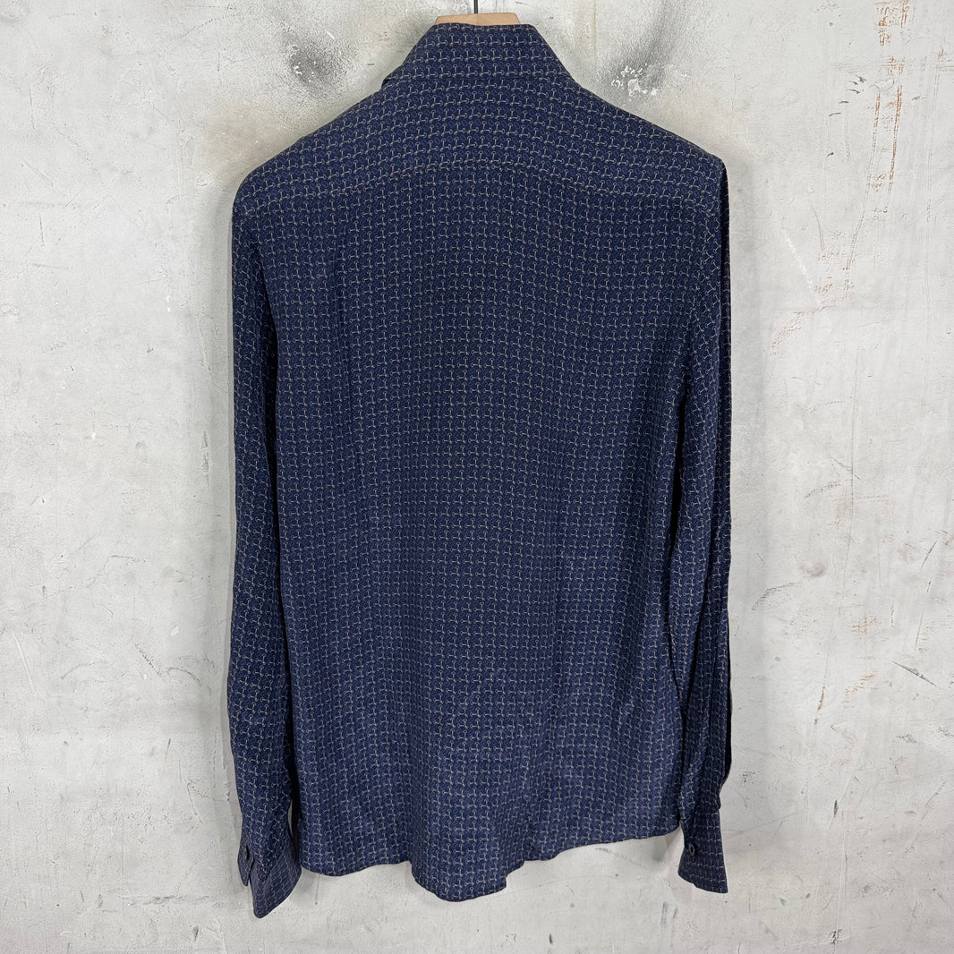 Gucci Horsebit Patterned Silk Shirt
