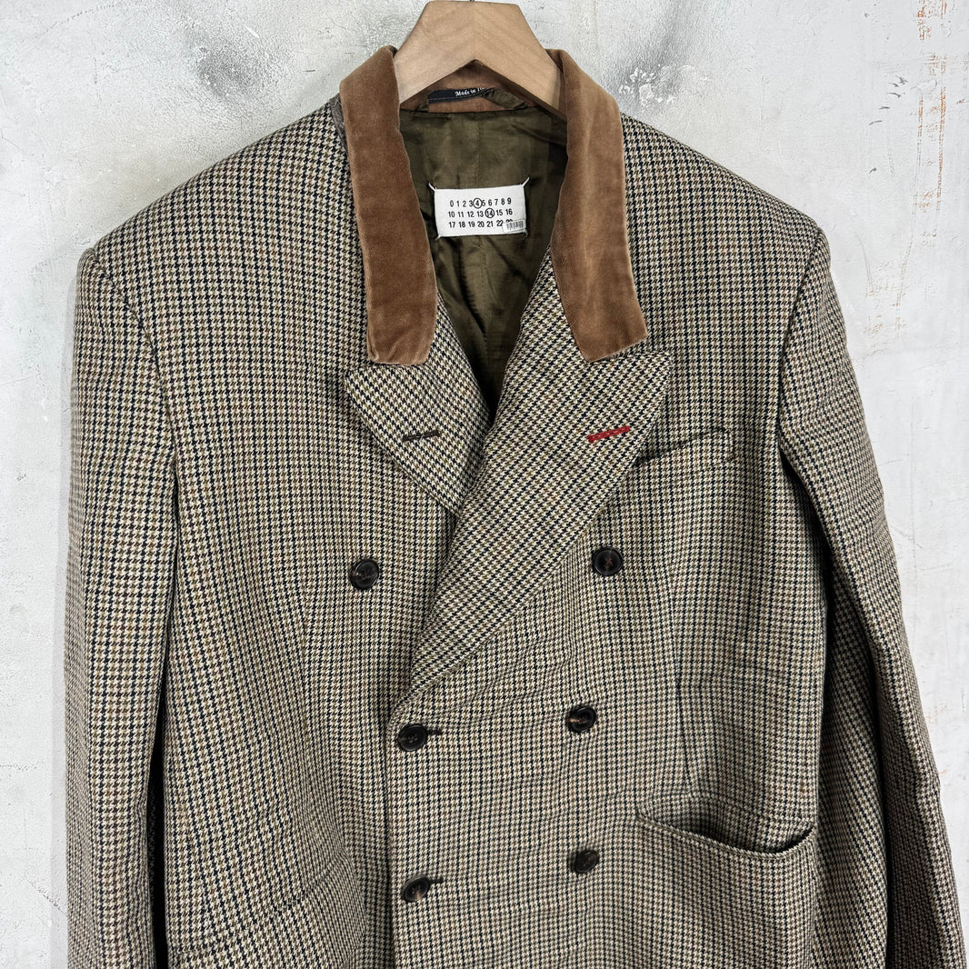 Margiela Houndstooth Cape Blazer Jacket