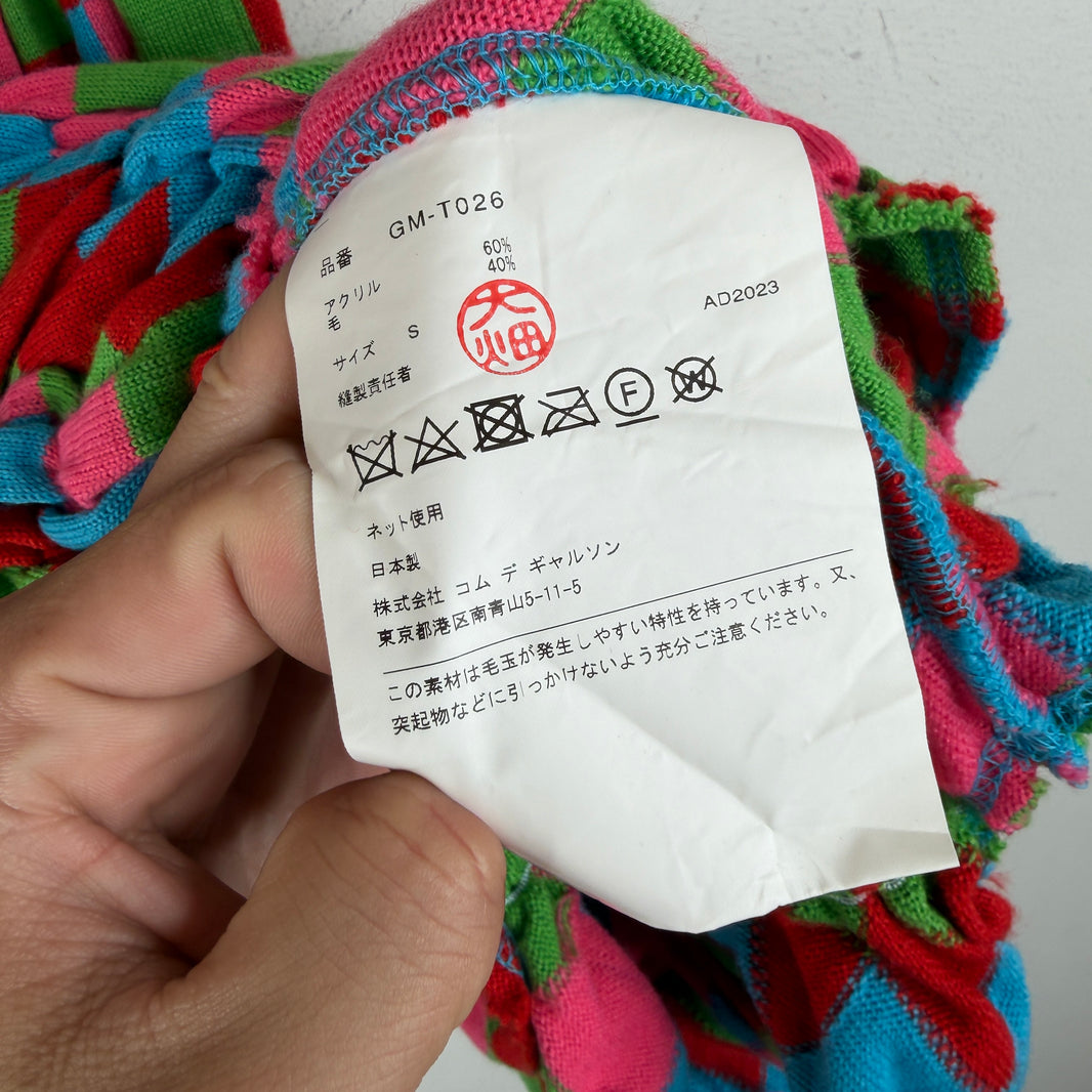 CDG Runway Multicolor Pinched Sleeveless Sweater