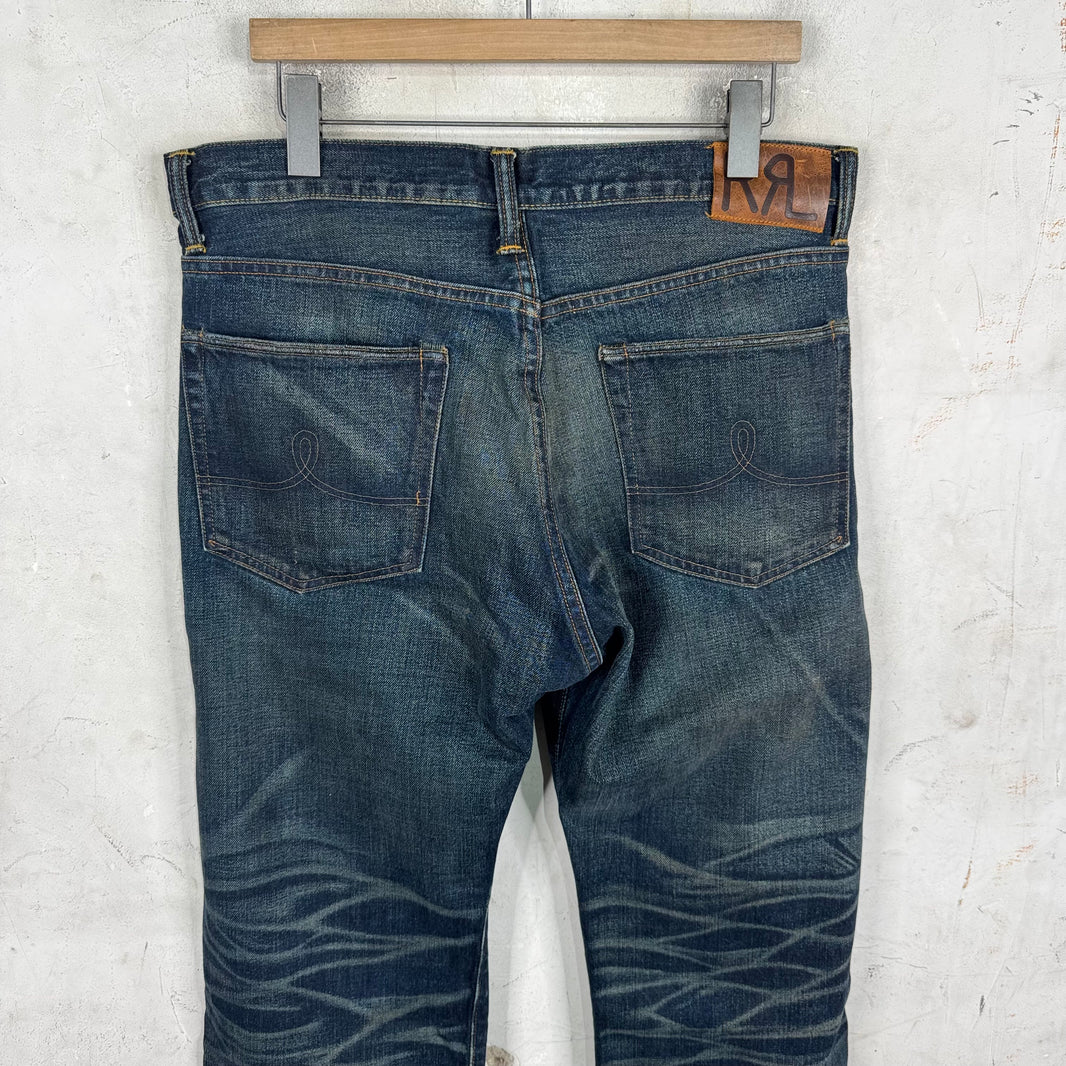 RRL Looser Fit Medium Wash Jeans