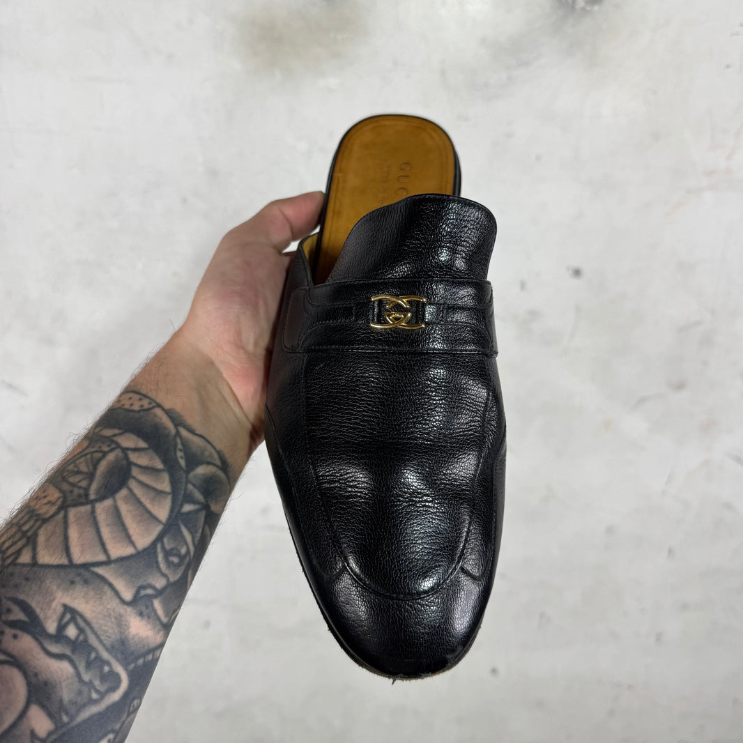 Gucci Interlock Leather Mules