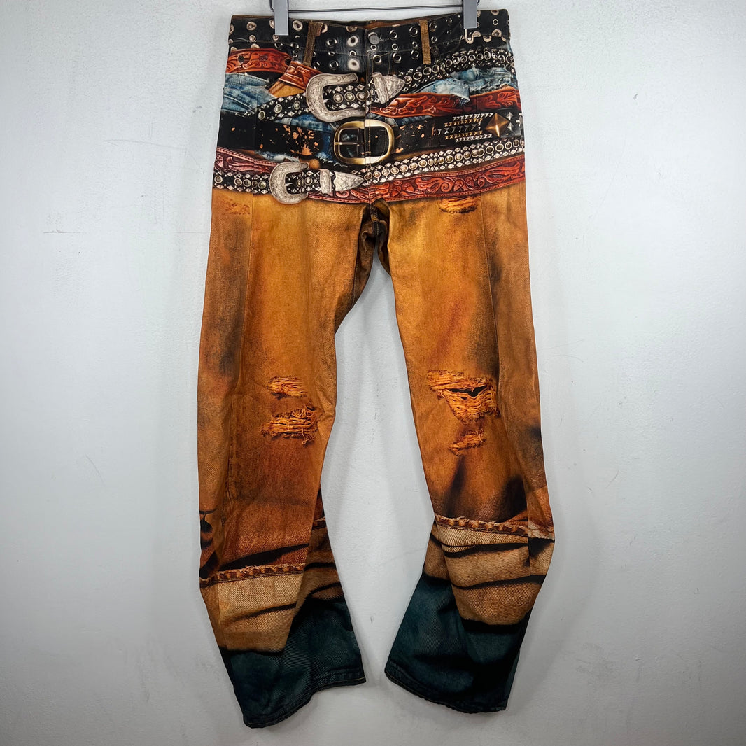 Acne Studios Belted Trompe Jeans