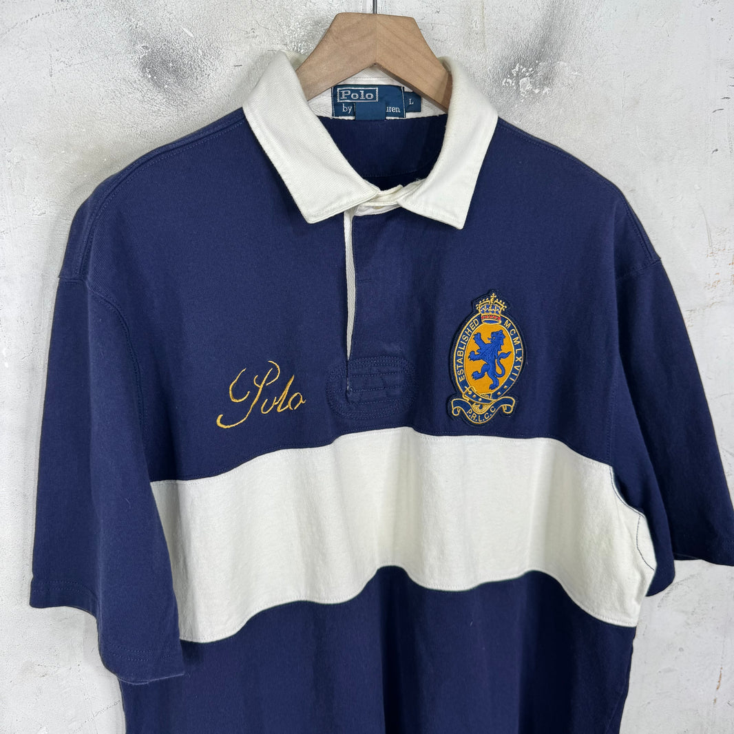 Ralph Lauren Navy/White Script Crest Polo