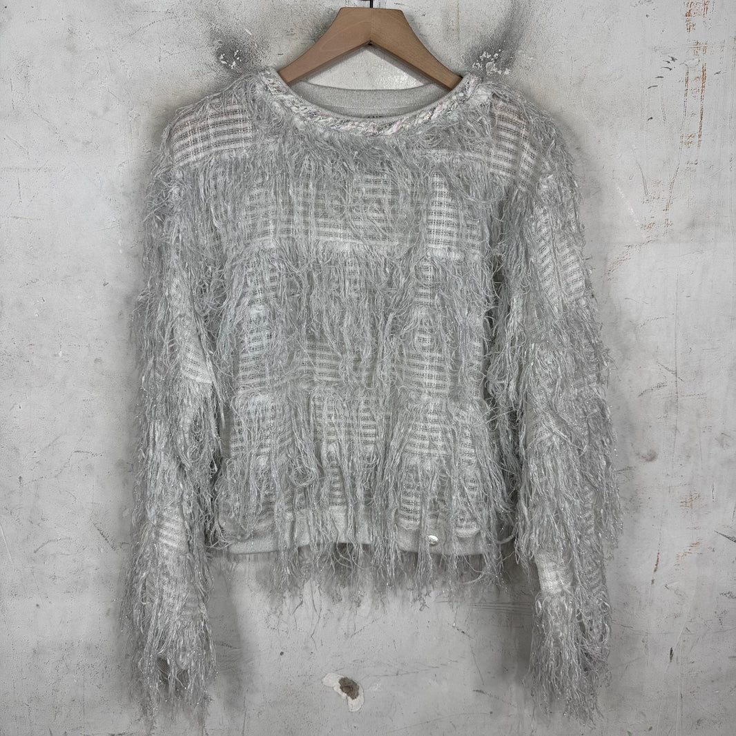 Chanel 18' Tweed Fringed Sweater