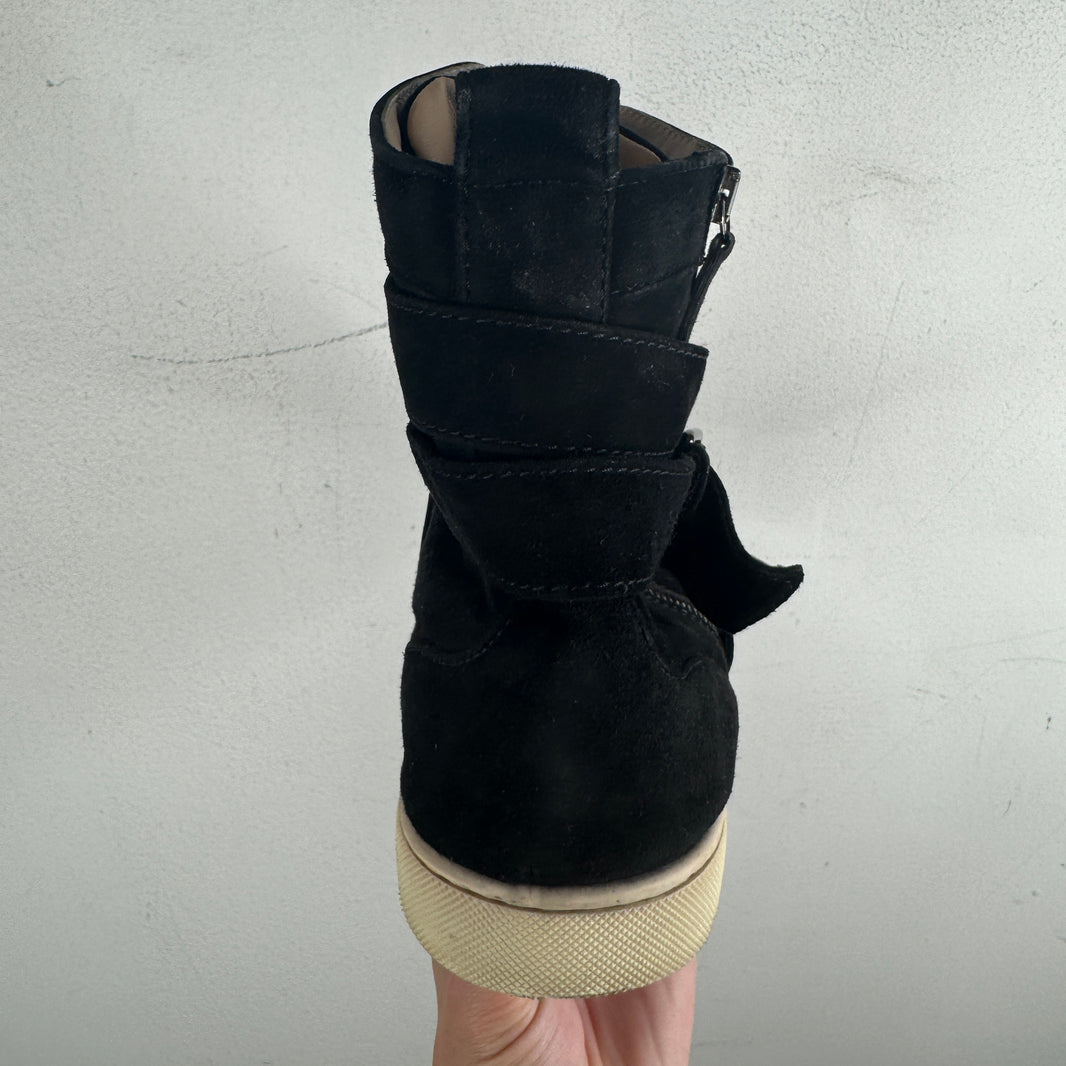 Christian Louboutin Black Multi Strap Hi Top Sneaker