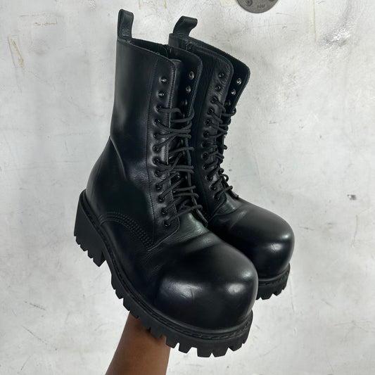 Balenciaga Leather Stomper Boots