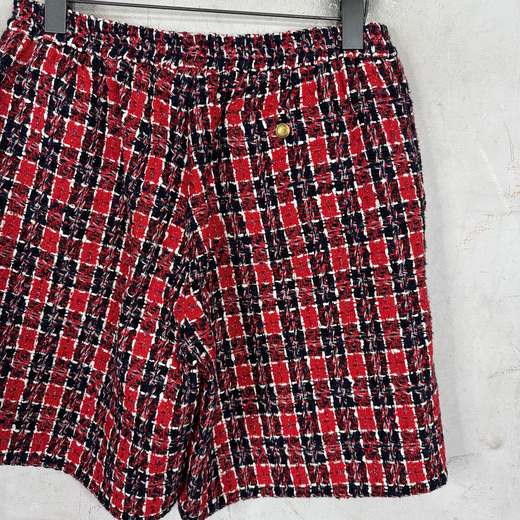 Gucci Tweed Plaid Shorts