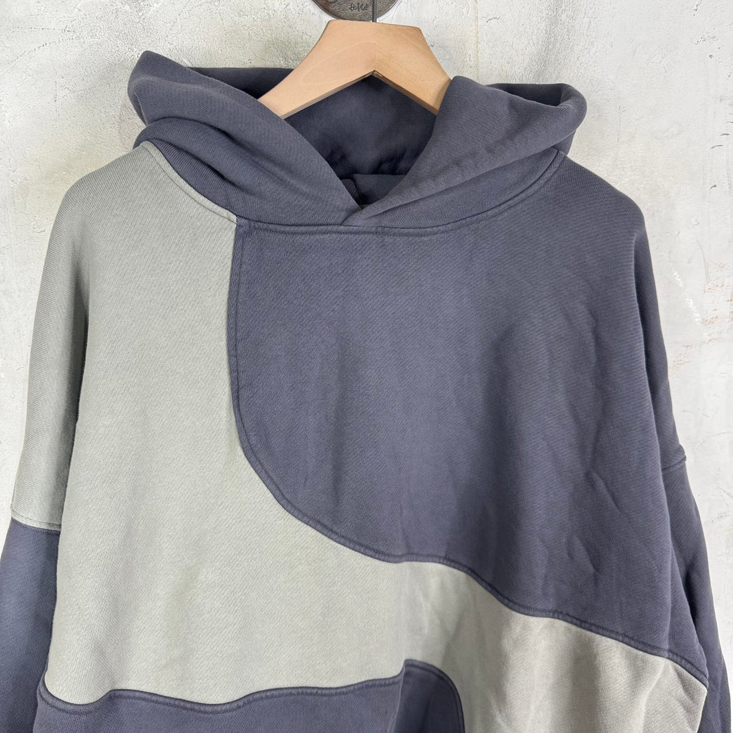 ERL Grey Paneled Boxy Hoodie