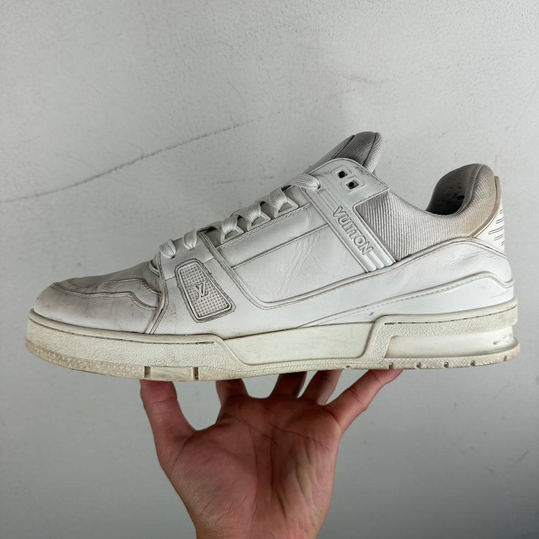 Louis Vuitton White/Gray Trainer Sneakers