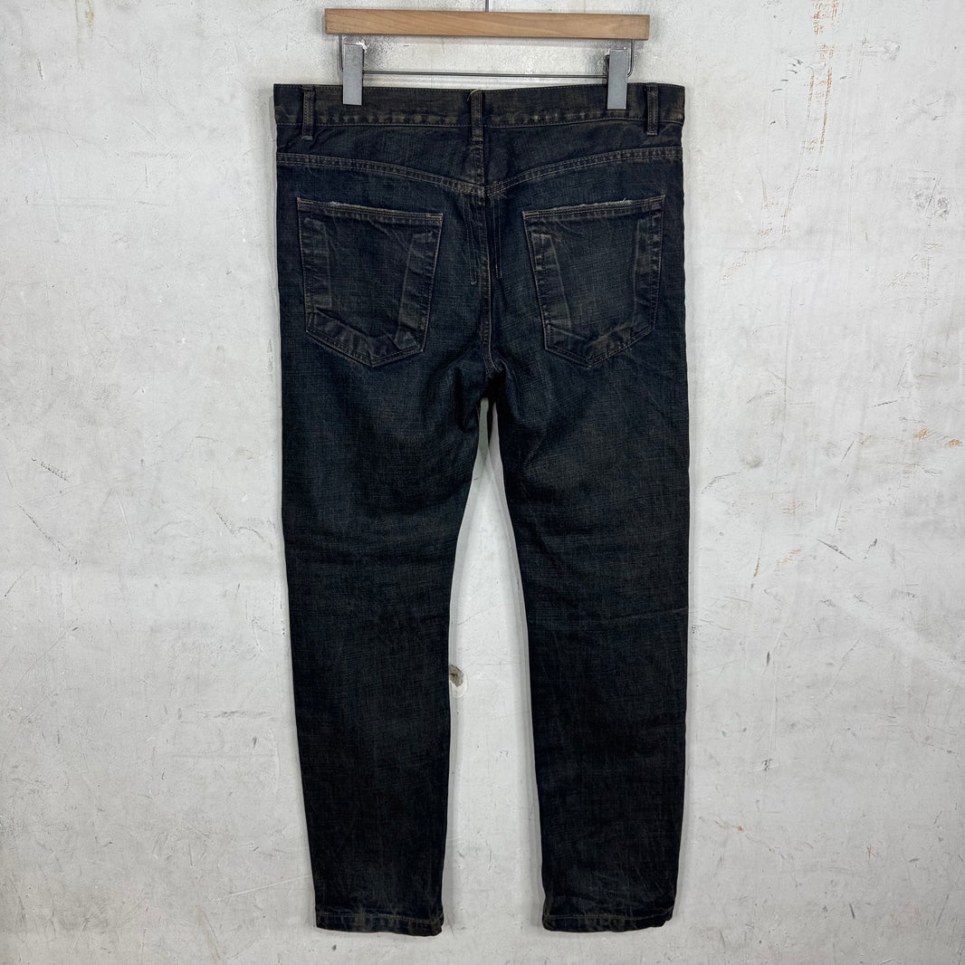 DRKSHDW Waxed Distressed Berlin Cut Jeans