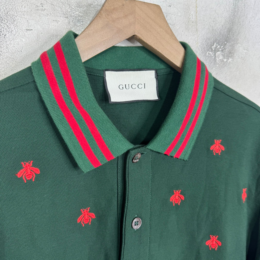 Gucci Multi Bee Embroidered Polo