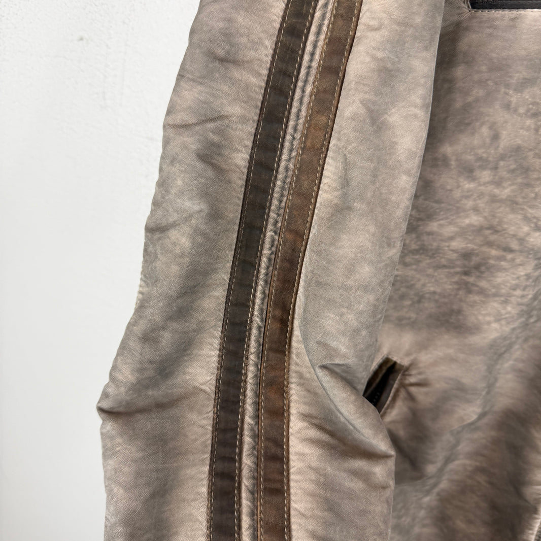 Dolce Gabanna Leather Trim Nylon Racing Jacket