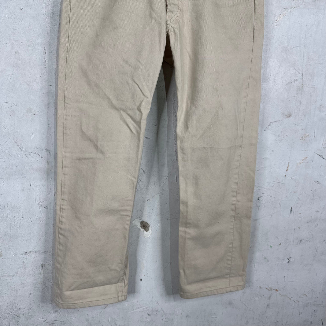 RRL Beige Straight Legged Jeans