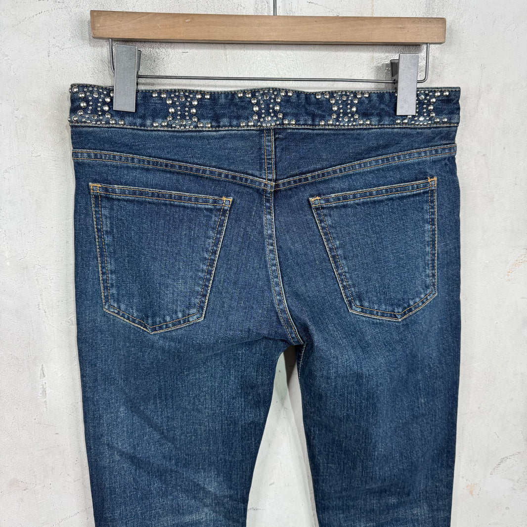 Celine Studded Waist Skinny Jeans