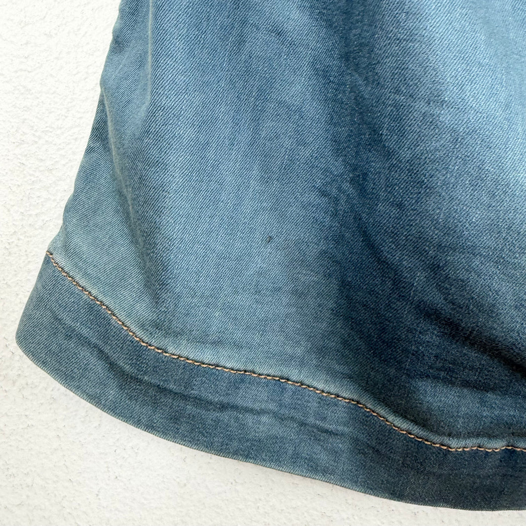 DRKSHDW Blue Tower Drop Crotch Shorts