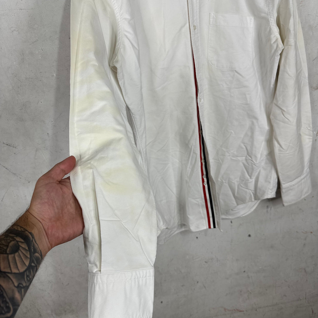 Thom Browne White Canvas Button Up