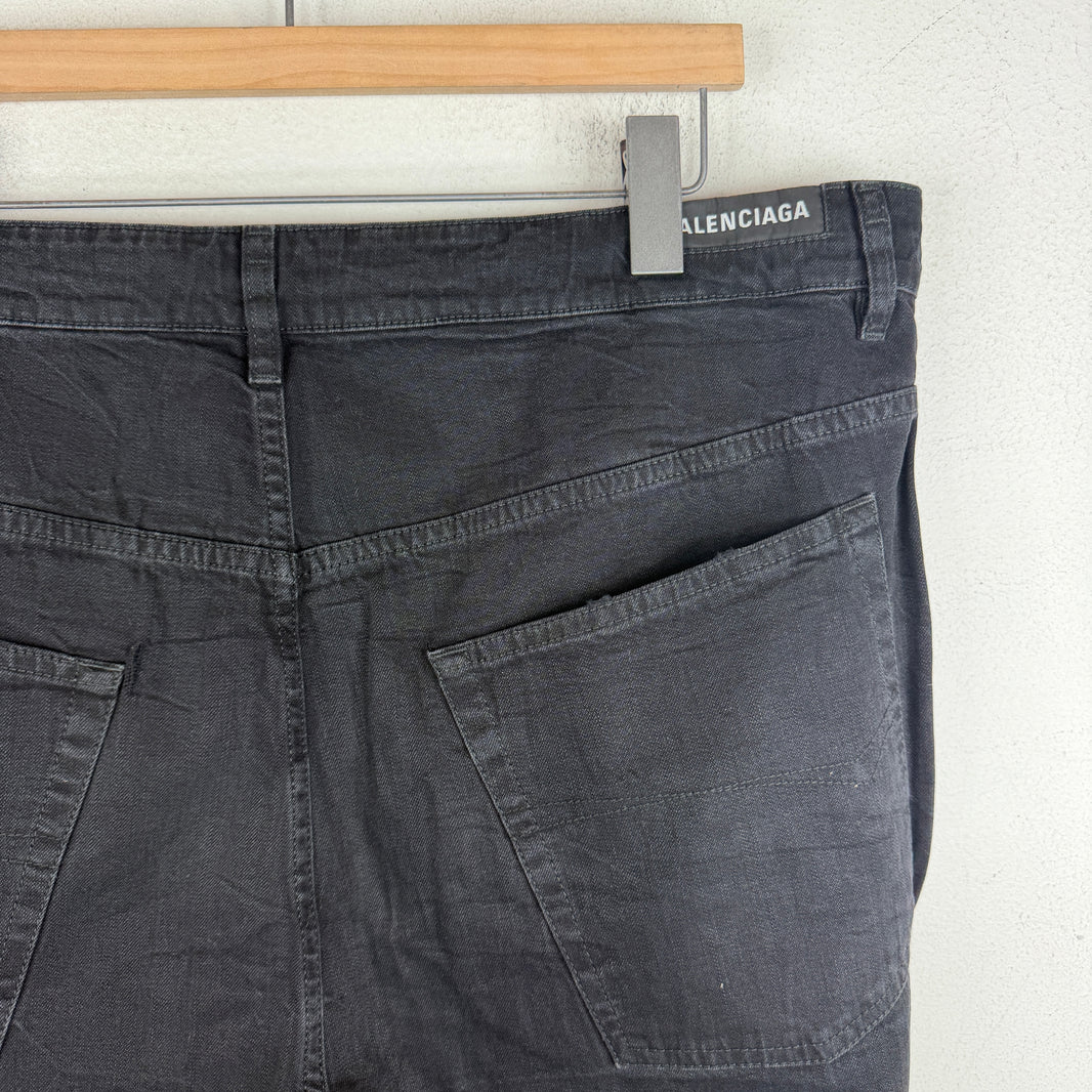 Balenciaga Sample Drawstring Baggy Jeans
