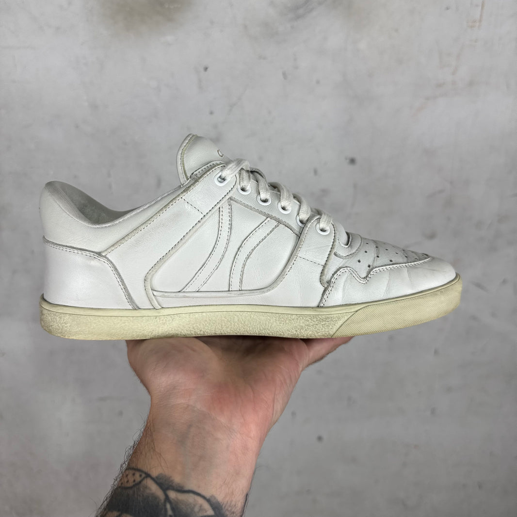 Celine White Triumph Low Sneakers