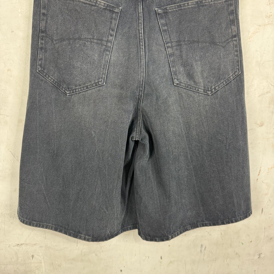 Balenciaga Sample Flared Baggy Denim Shorts