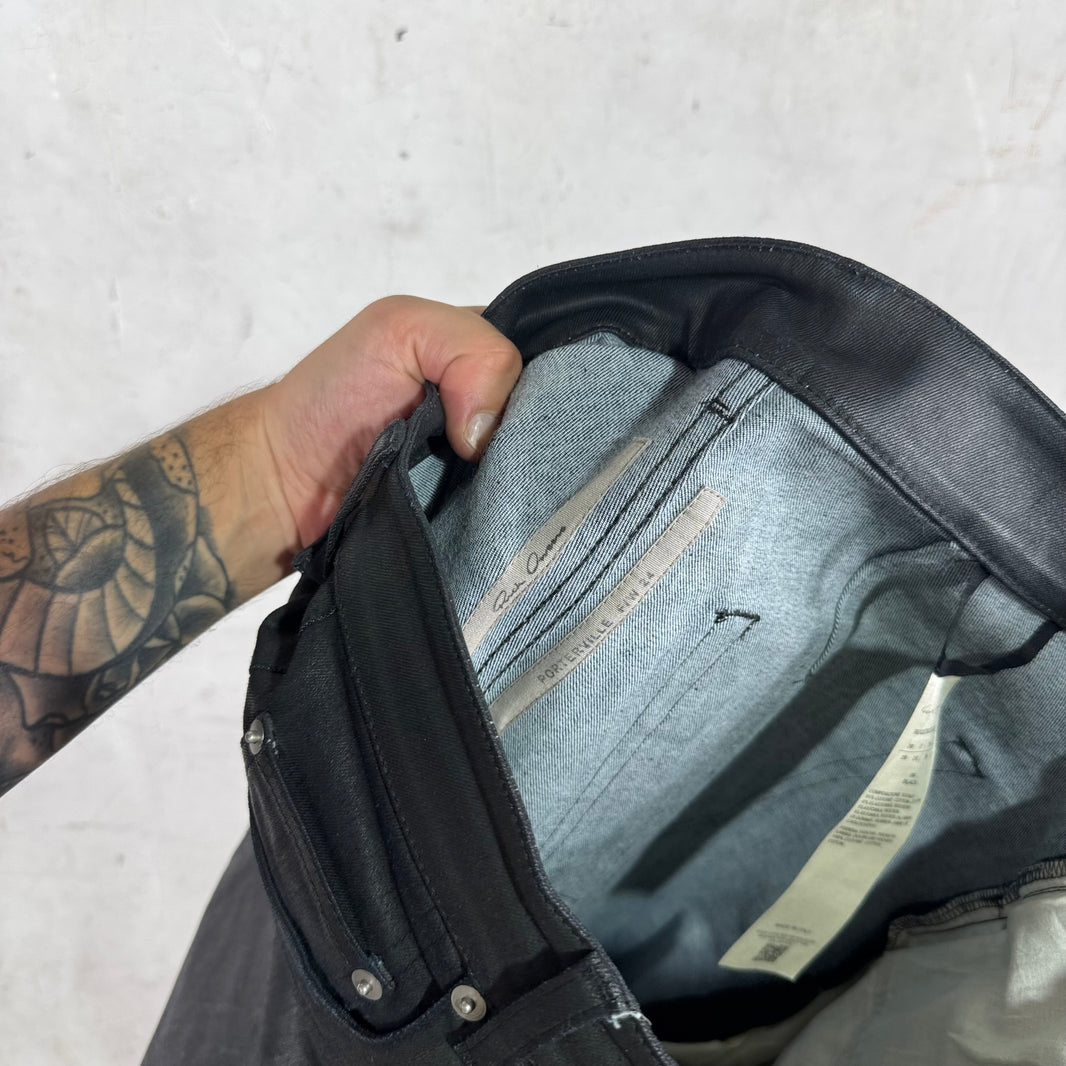 Rick Owens Porterville Waxed Geth Jeans