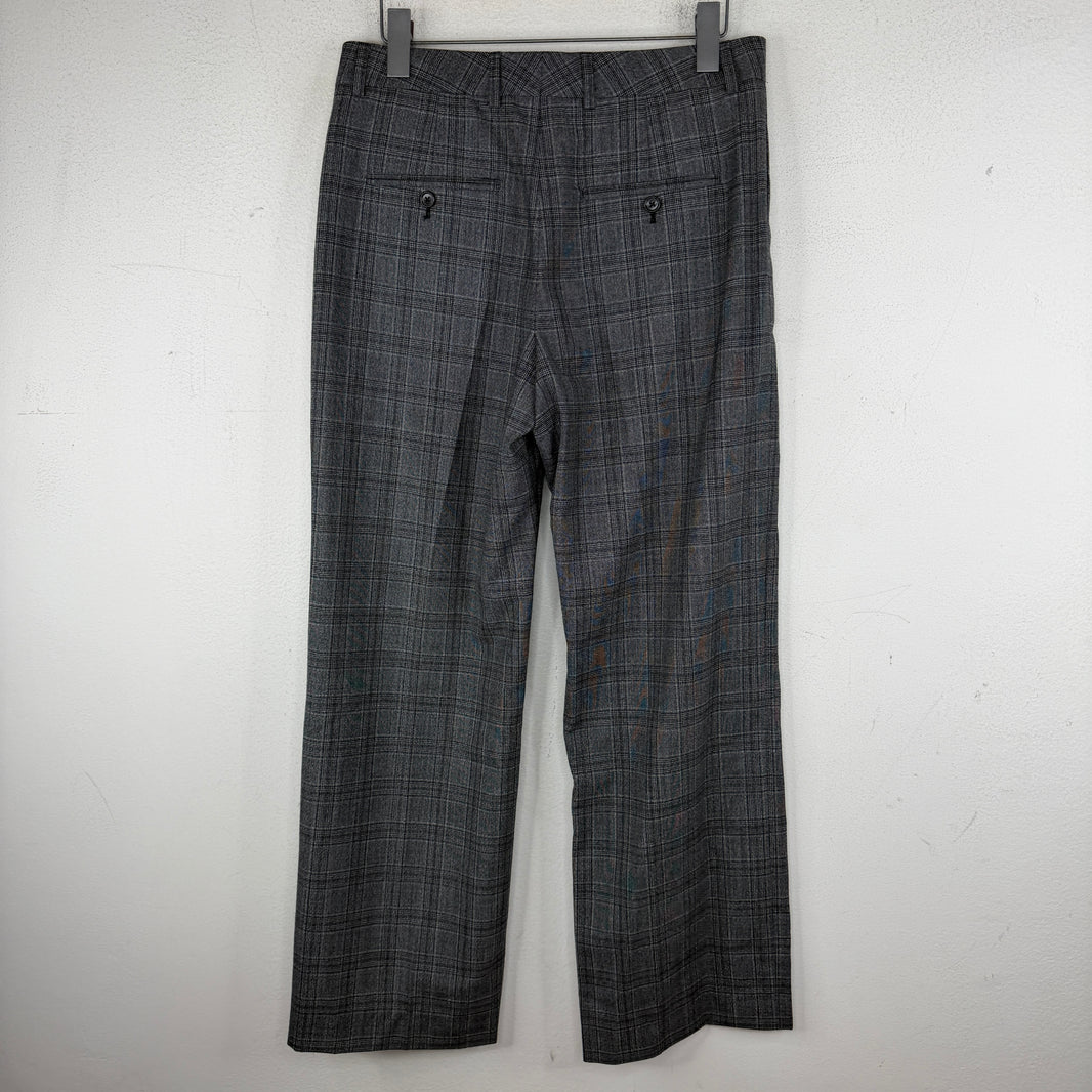Celine Gray Plaid Trousers