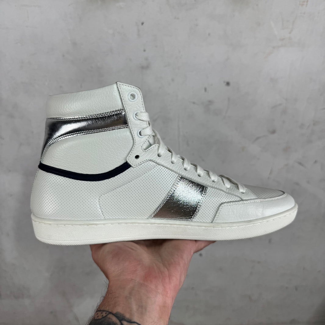 Saint Laurent White/Silver SL/10H Sneakers