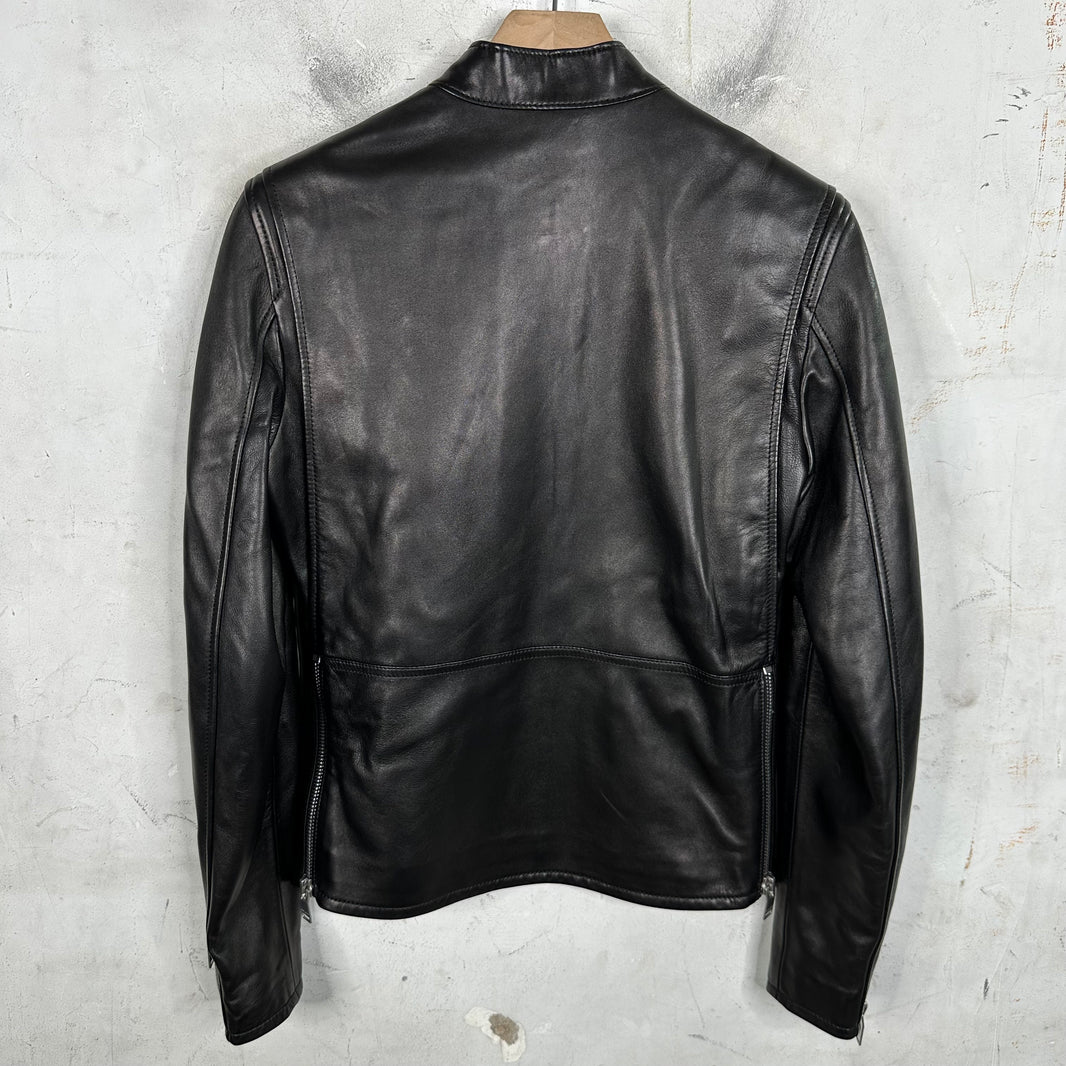 Saint Laurent Leather Cafe Racer Jacket