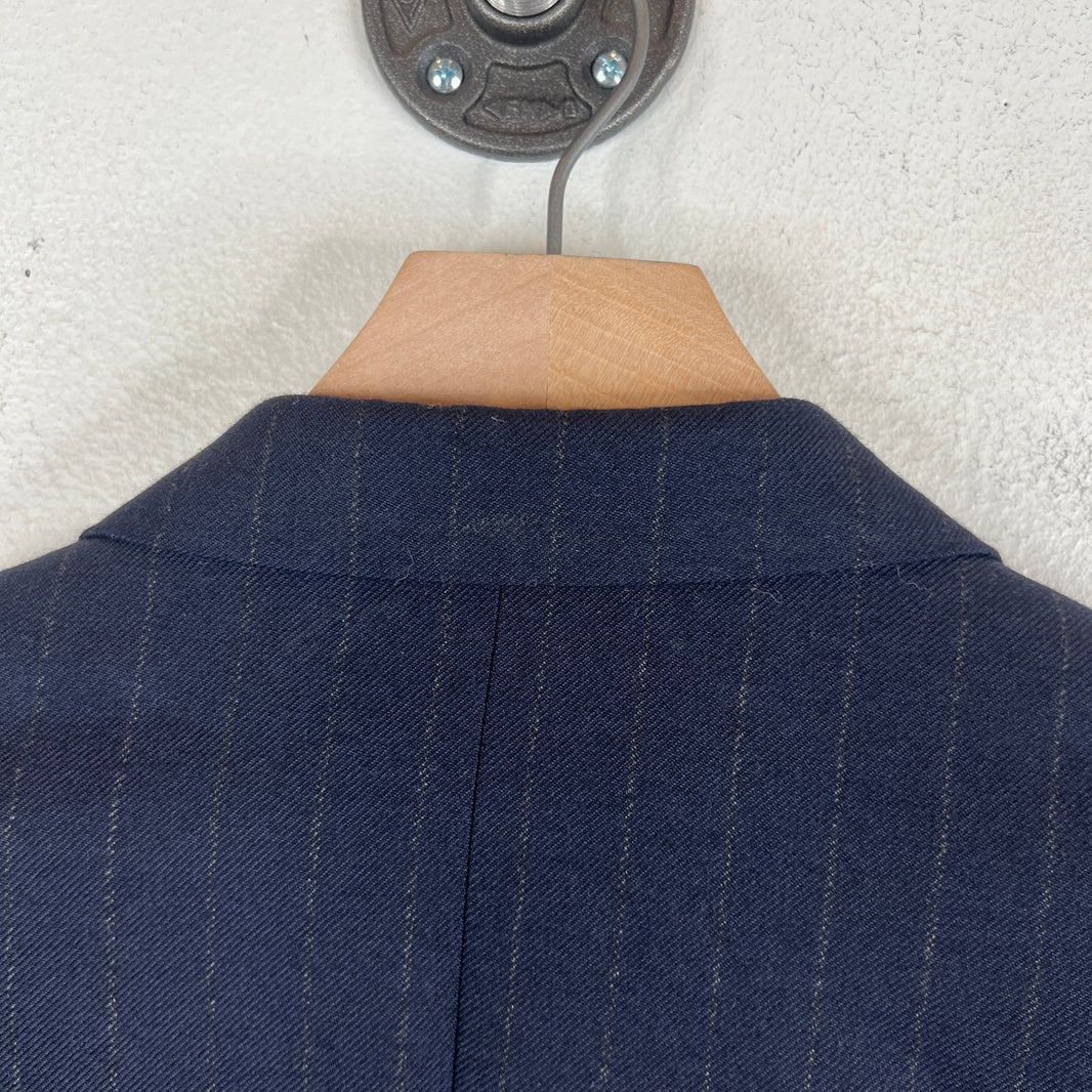 Dries Van Noten Striped Navy Suit Set