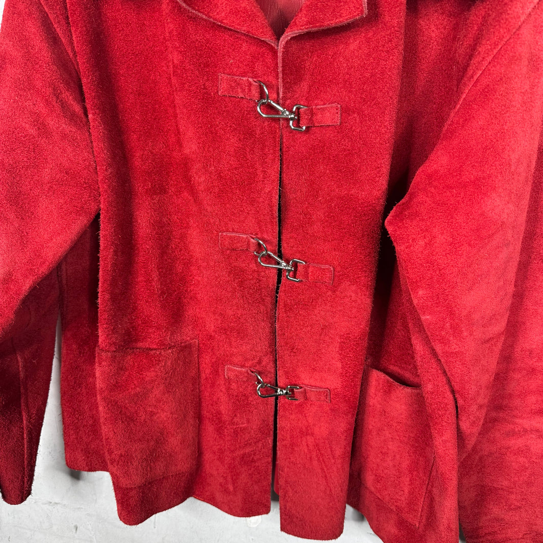 Bode Suede Fireman Clasp Jacket