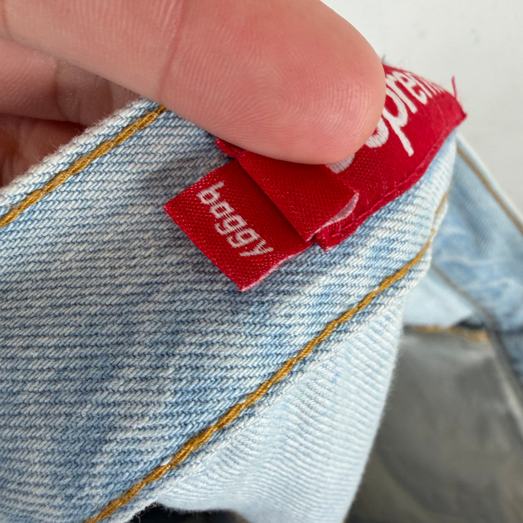 Supreme Light Wash Baggy Jeans