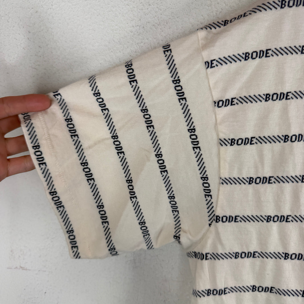 Bode Recreation Striped Logo T-Shirt