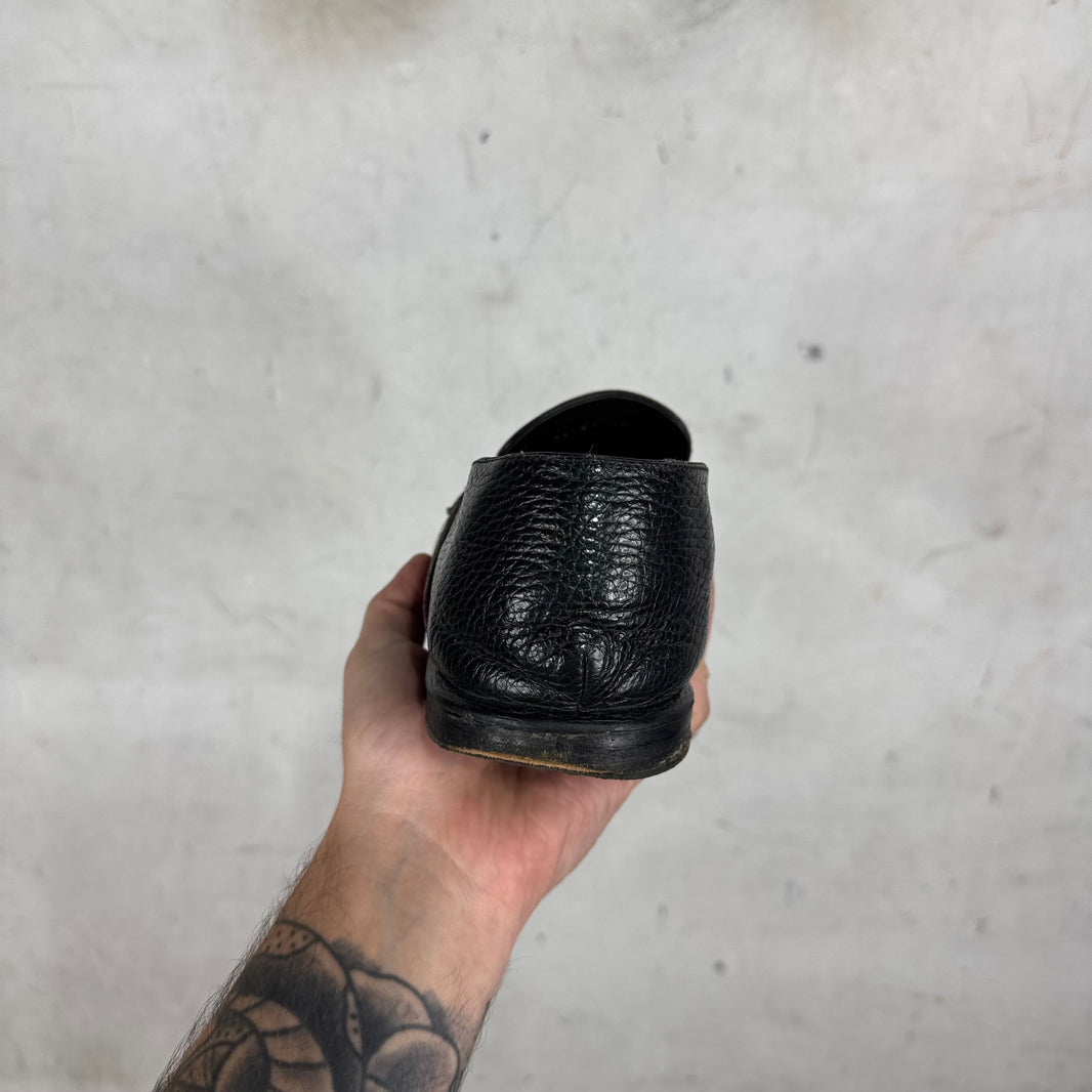 Loewe Faux Croc Penny Loafers