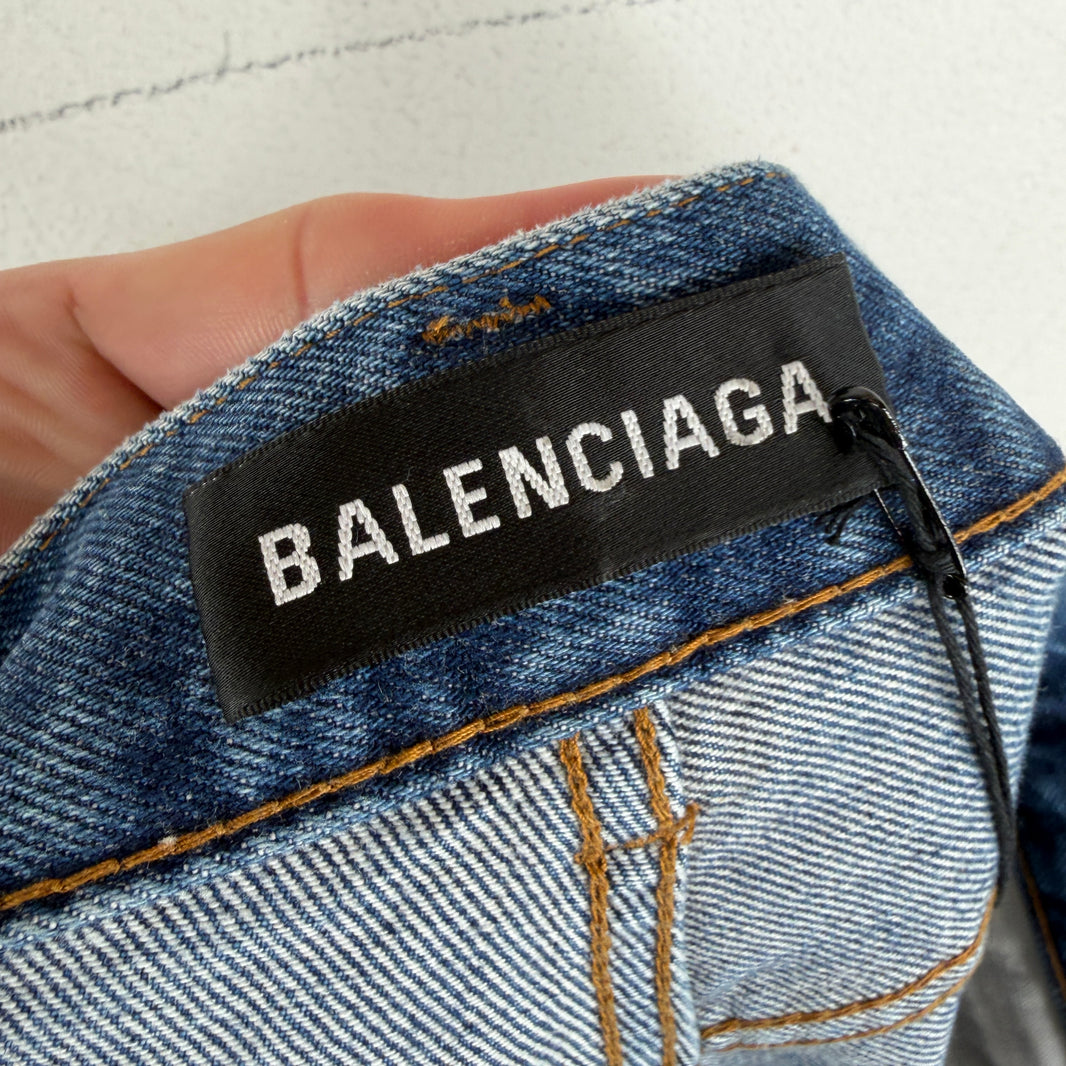 Balenciaga Blue Wash Bootcut Jeans