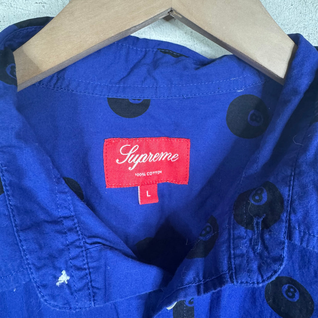 Supreme Blue 8Ball Button Up Shirt