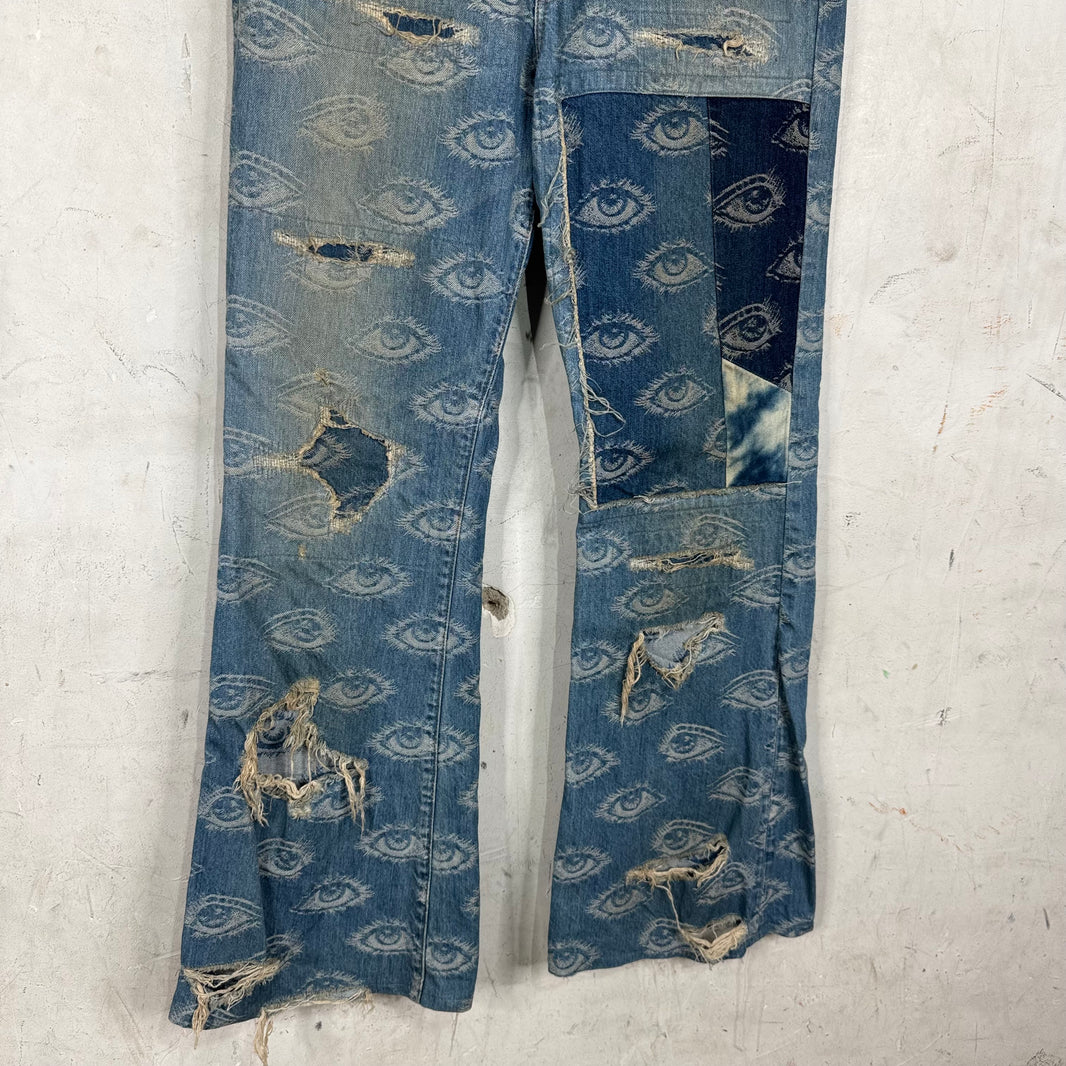 Kapital Speakeasy Patched Flare Jeans