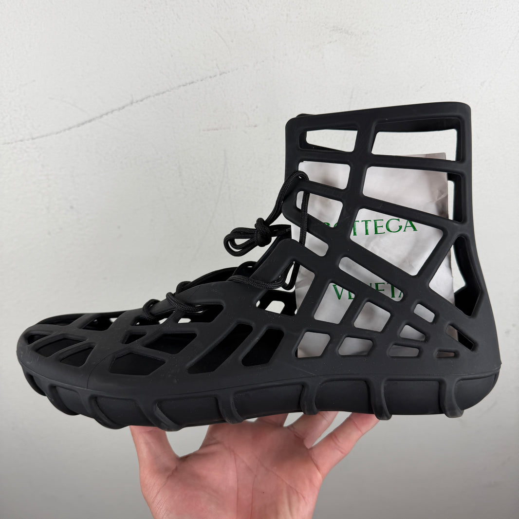 Bottega Veneta Black Atlas Sandals