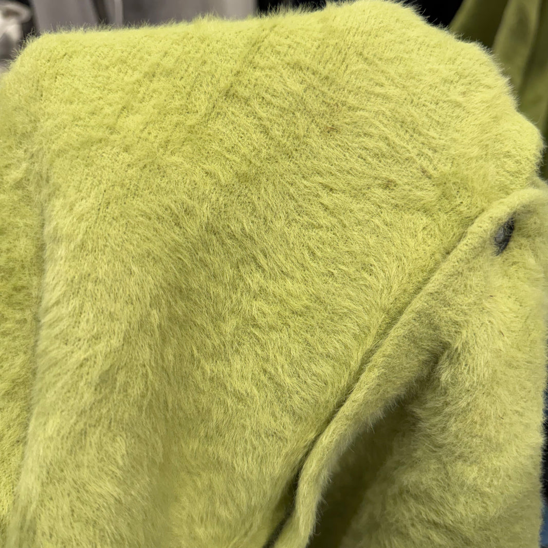 Stussy Green Shaggy Cardigan