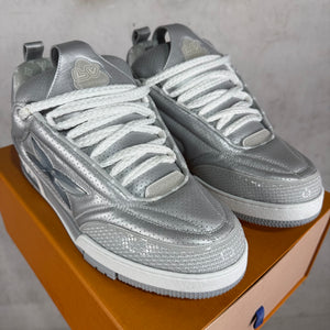Louis Vuitton Silver Metallic Skate Shoes