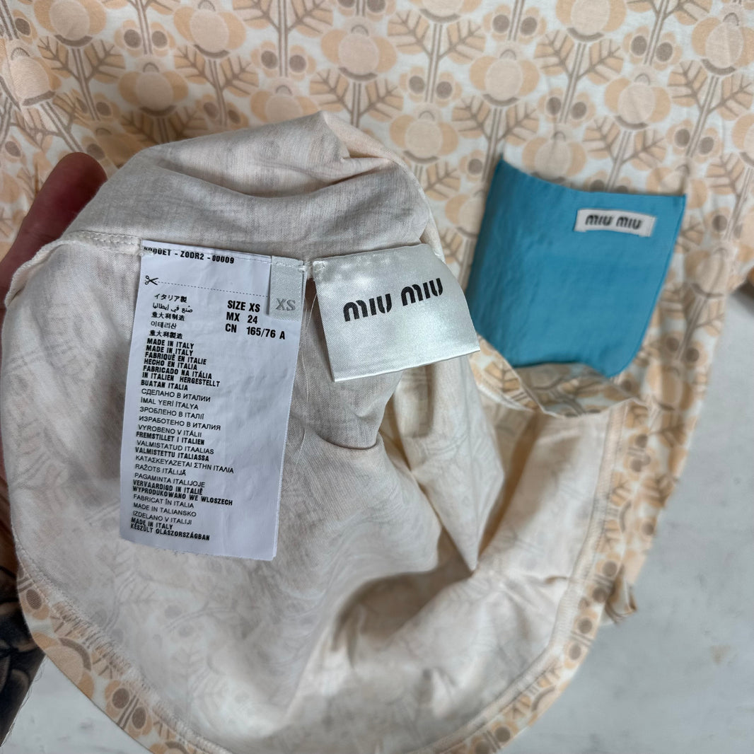 Miu Miu 2015 AOP Pocket T-Shirt