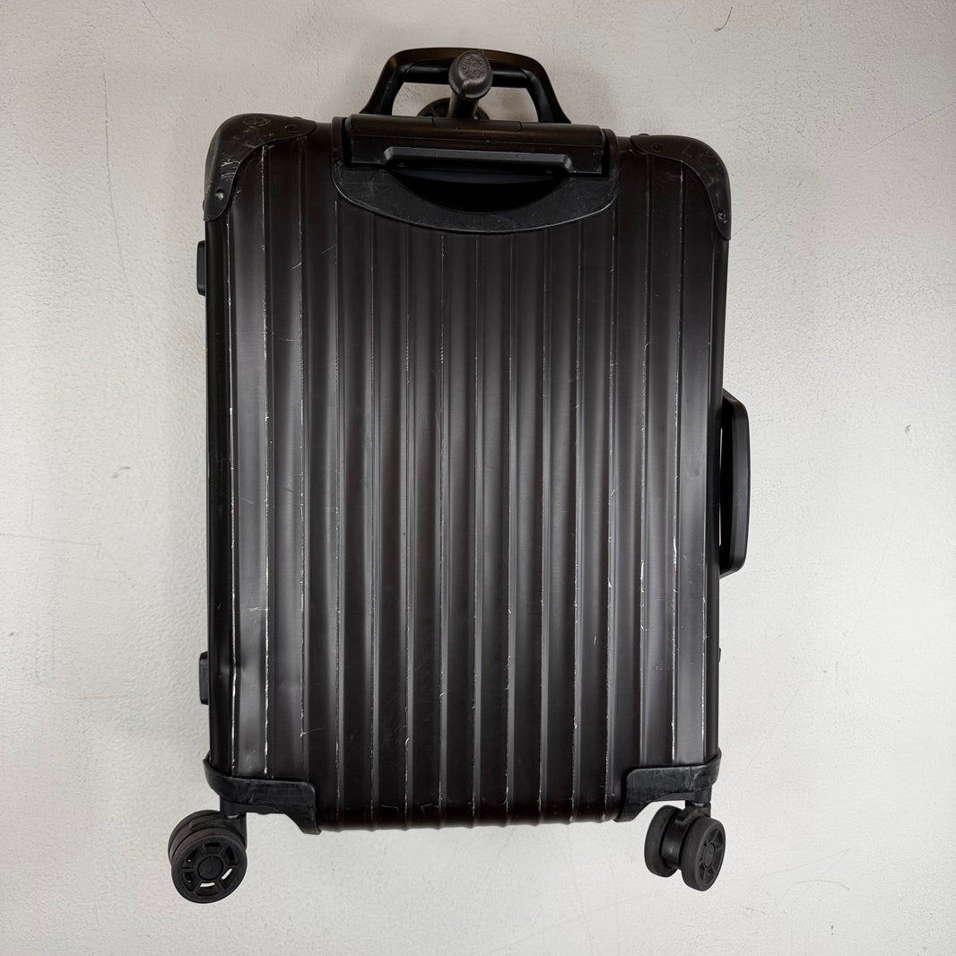 Rimowa 2014 Cabin S Carry On Black Aluminum Suitcase