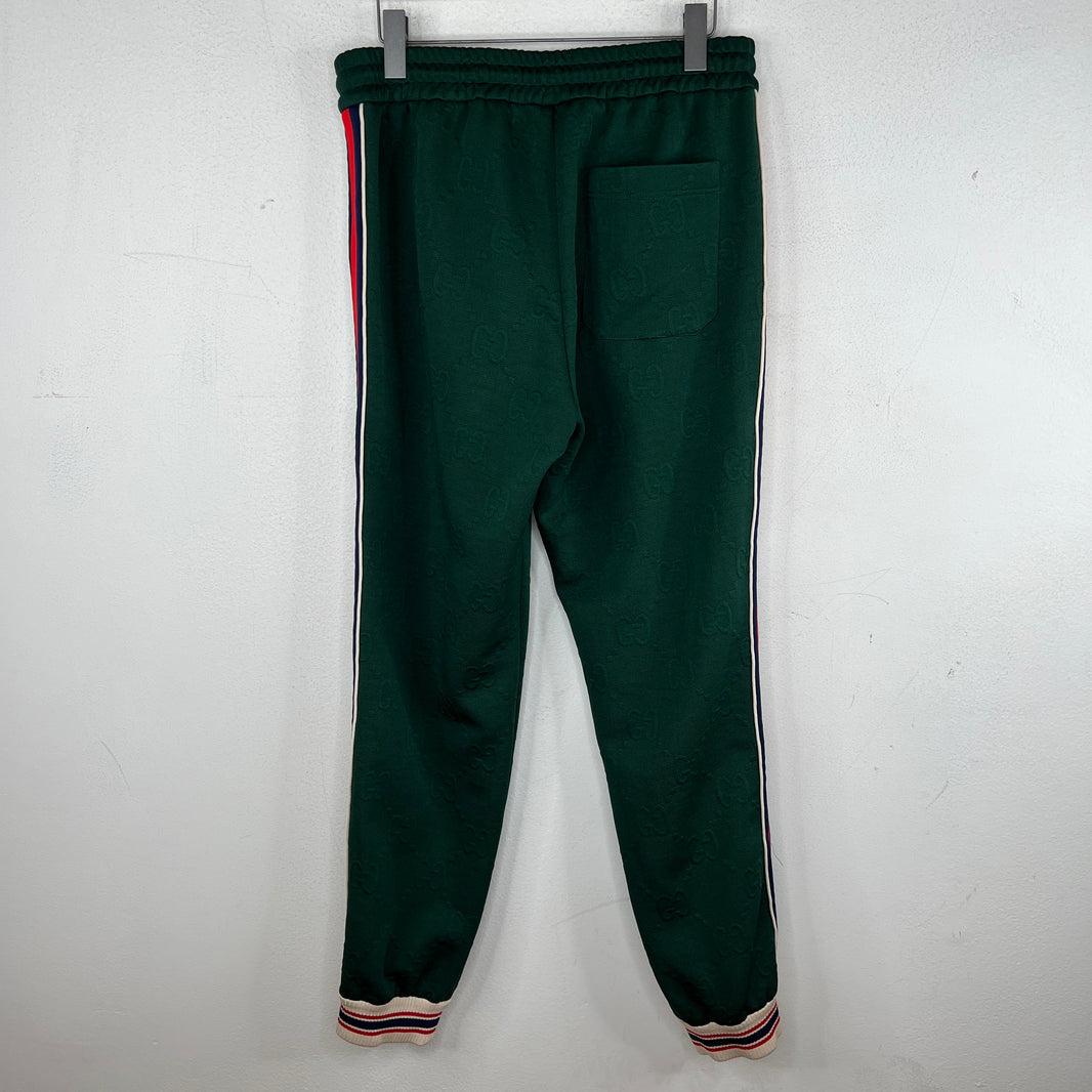 Gucci Green GG Monogram Track Pants