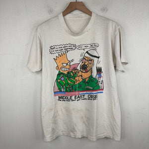 Vintage Bart Simpson Bootleg Middle East Crisis T-Shirt