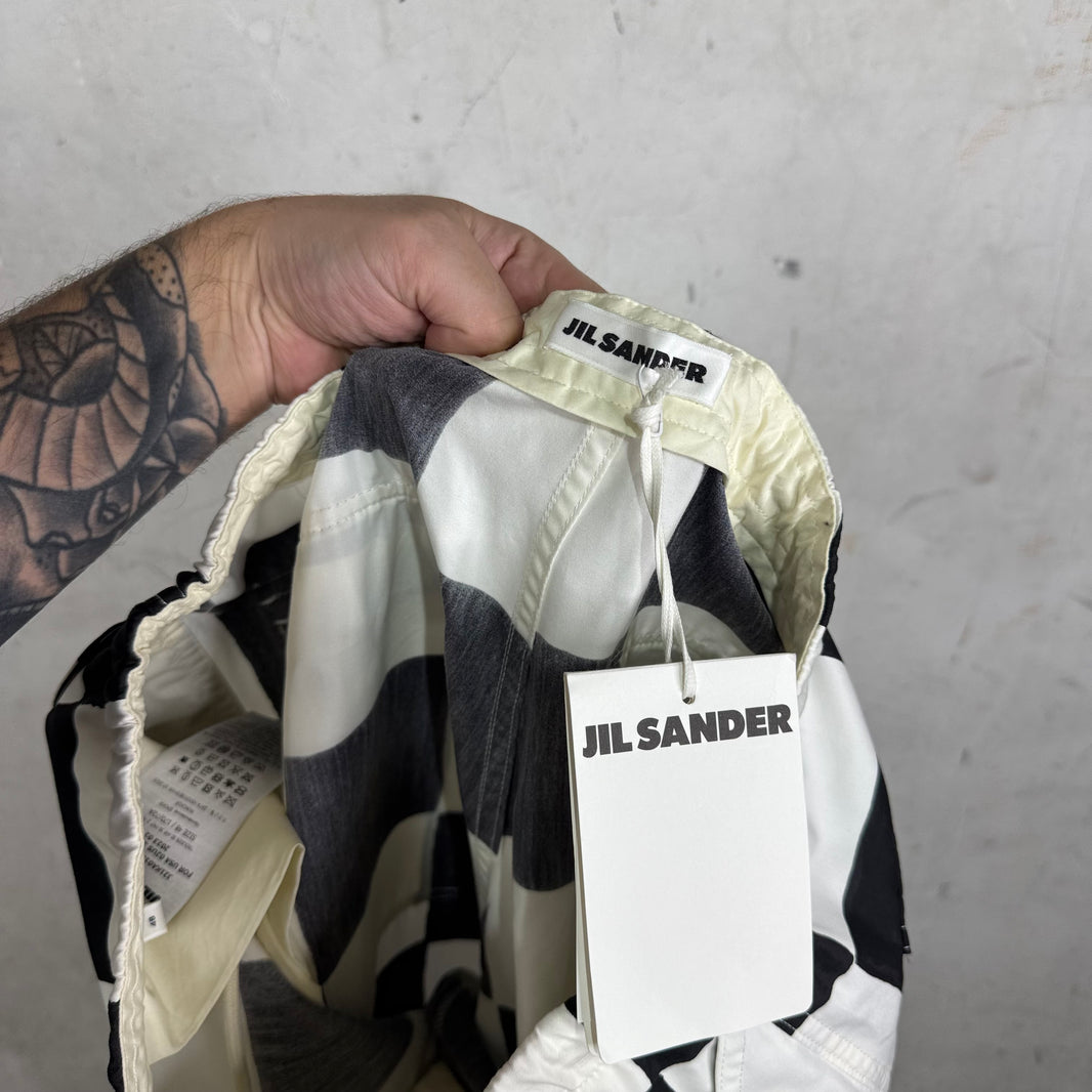 Jil Sander Runway Checkerboard Canvas Pants