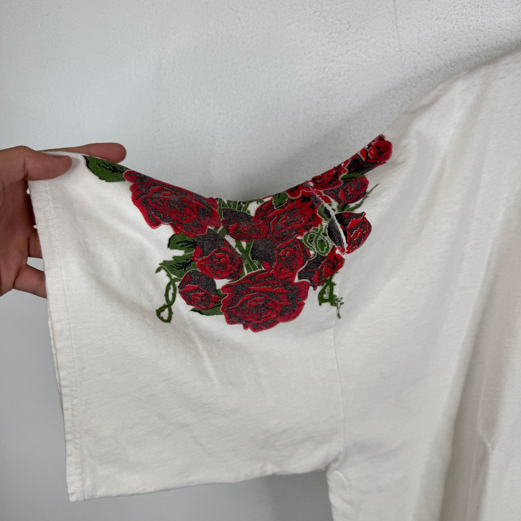 Kapital White Roses Sleeve Print T-Shirt