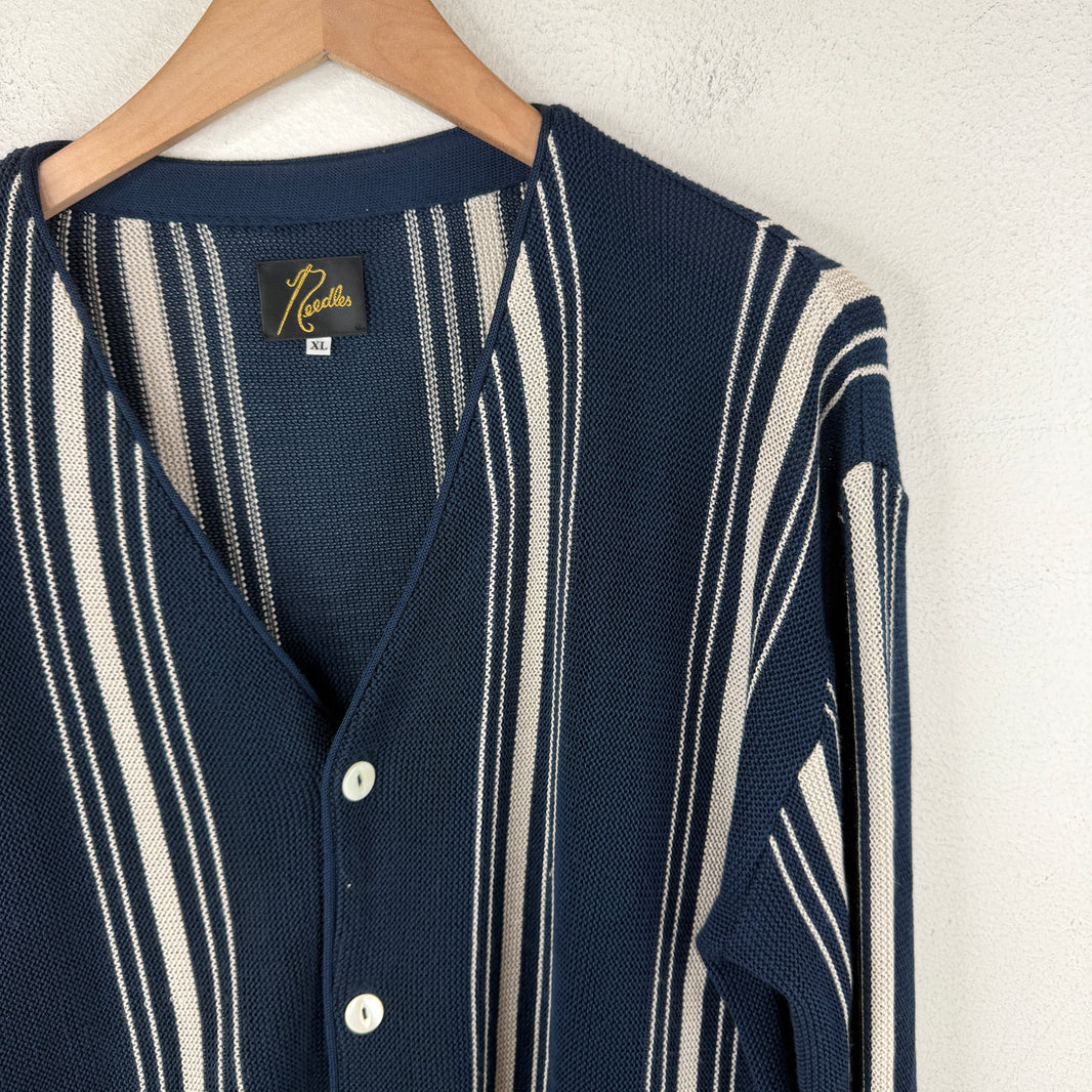 Needles Navy Pinstripe Cardigan