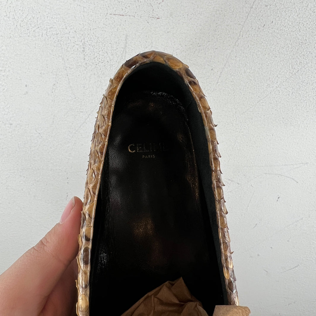 Celine Snake Skin Tassel Loafers